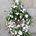 Corona 2 cabezales flores blanca - Imagen 1