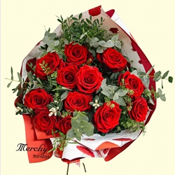 Ramo de 12 rosas rojas - Imagen 1