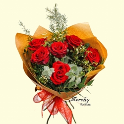 Ramo de 6 rosas rojas - Imagen 1